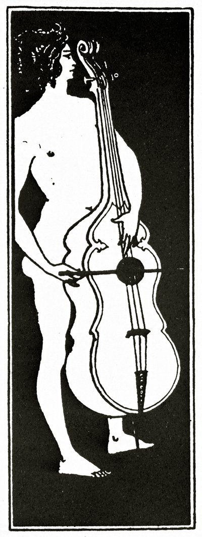 Der Mann mit dem Violoncello, ca. 1894 von Aubrey Beardsley