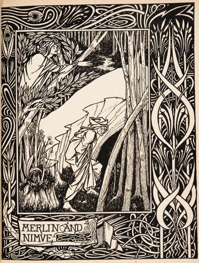 Merlin und Nimue von Aubrey Beardsley