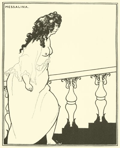 Messalina kehrt aus dem Bad zurück von Aubrey Beardsley