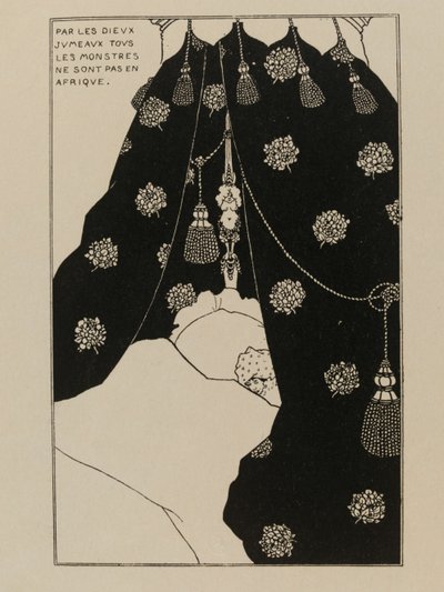 Selbstporträt im Bett von Aubrey Beardsley