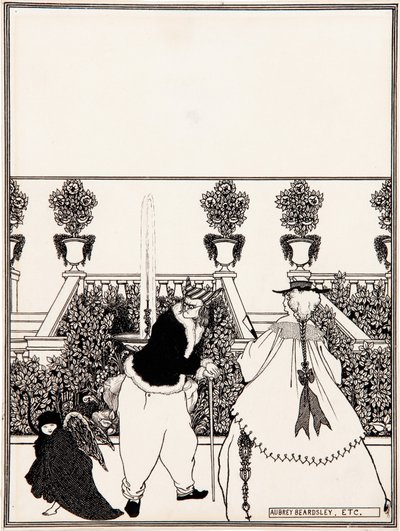 Die Vertreibung des Amor aus dem Garten (Vorbereitende Zeichnung für das Coverdesign von 