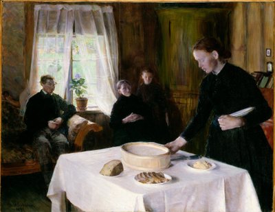 Den Tisch decken von August Eiebakke