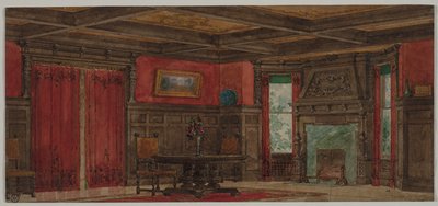 Entwurf für Inneneinrichtung, ca. 1880-1900 von August Frederick Biehle