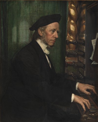 Domorganist in Roskilde, Professor Hans Matthison-Hansen, Schwiegervater des Künstlers von August Jerndorff