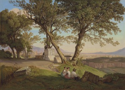 Blick auf Rom von der Villa Mattei von August Lucas