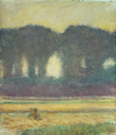 Tannen und ein Kornfeld von August Macke