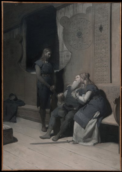 Kung Rings Tod (aus Frithiofs Saga) von August Malmström