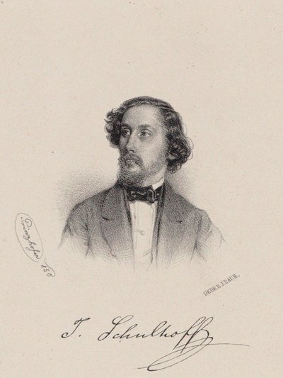 Porträt des Pianisten und Komponisten Julius Schulhoff 1825-1898, 1850 von August Prinzhofer