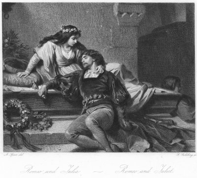 Szene aus Romeo und Julia von August Spiess