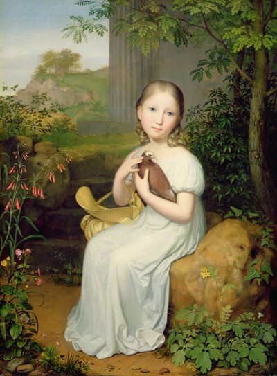 Porträt der Gräfin Louise Bose als Kind, 1820 von August von der Embde