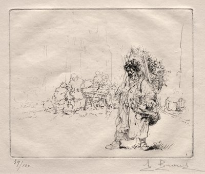 Marchand a la Hotte von Auguste Brouet