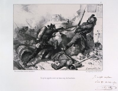 Nahkampf, Belagerung von Paris, Deutsch-Französischer Krieg, 1870 1871 von Auguste Bry