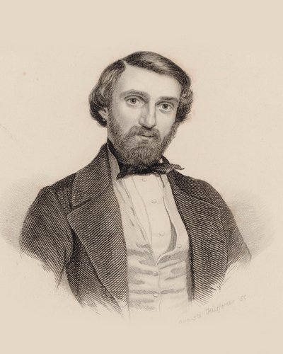 Porträt des Komponisten Giuseppe Verdi 1813-1901, ca. 1850 von Auguste Hüssener