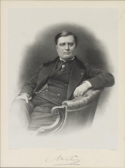Porträt von Alexandre Florian Joseph, Graf Colonna-Walewski 1810-1868 von Auguste Lemoine