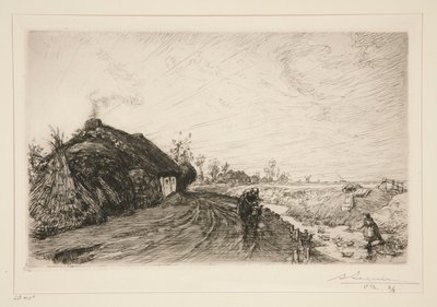 Pfad entlang des Marschlandes der Vendée (Saint-Jean-de-Monts) von Auguste Lepere