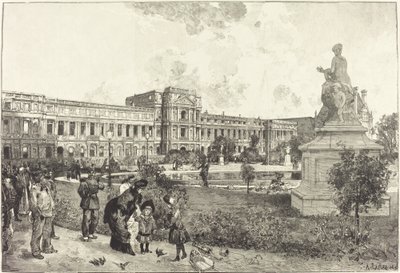 Die Ruinen des Palais des Tuilleries vor ihrem Abriss von Auguste Lepere