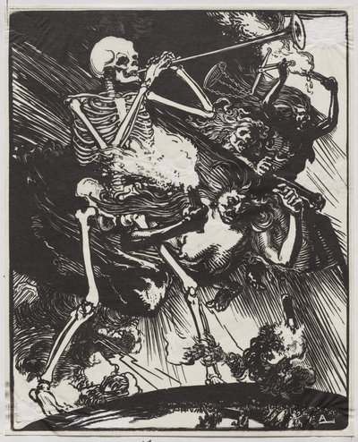 Der Tod und die Leidenschaften, die auf die Erde herabsteigen von Auguste Louis Lepère
