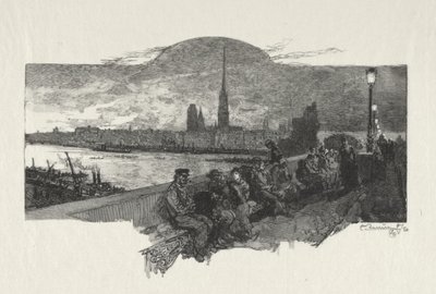 Rouen Illustré: Die Steinbrücke von Auguste Louis Lepère