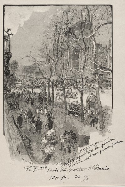 Les Boulevards, prèes de la Porte St. Denis von Auguste Louis Lepère
