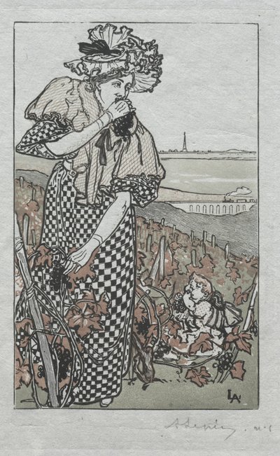 Pariser Almanach, 1897: Herbst von Auguste Louis Lepère