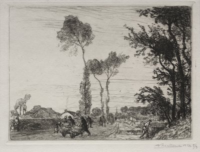Rückkehr vom Markt von St. Jean-de-Mont von Auguste Louis Lepère
