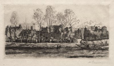 Amiens, die Ufer der Somme von Auguste Louis Lepère