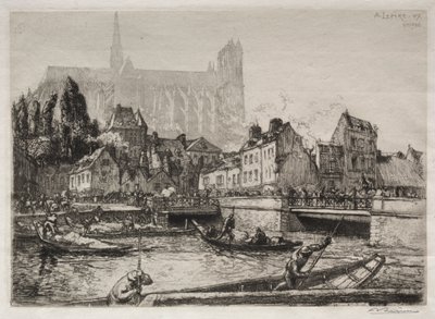 Ankunft des Gemüses - Amiens von Auguste Louis Lepère