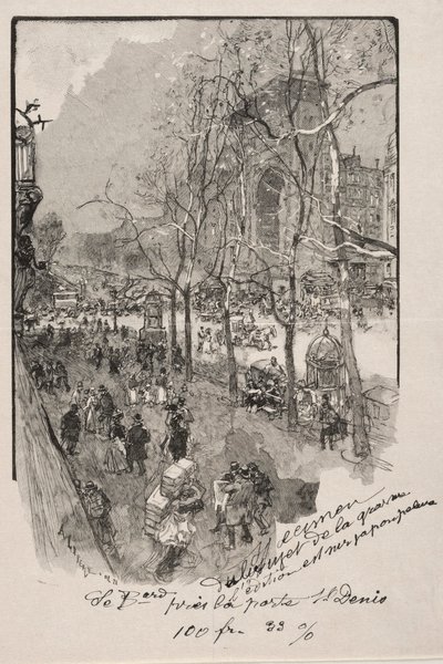 Die Boulevards, nahe dem Porte St. Denis von Auguste Louis Lepère