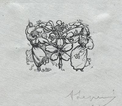 Pariser Almanach, 1897: Schlussstück, Frühling von Auguste Louis Lepère