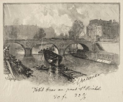 Petit bras au Pont St. Michel von Auguste Louis Lepère