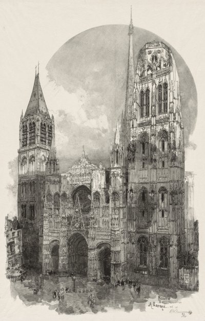 Rouen Illustré: Die Kathedrale von Rouen von Auguste Louis Lepère