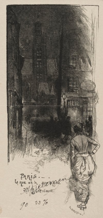 Rue de la Montagne, St. Geneviève von Auguste Louis Lepère