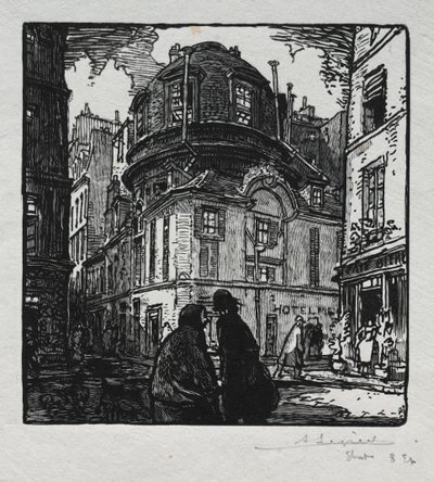 Ansicht des Hotel Colbert von Auguste Louis Lepère