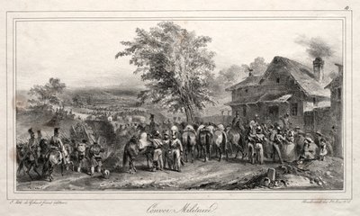 Album für 1831: Militärkonvoi, 1831 von Auguste Raffet