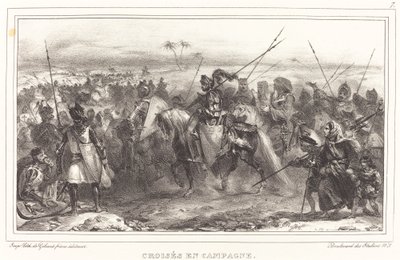 Kreuzfahrer im Feldzug von Auguste Raffet