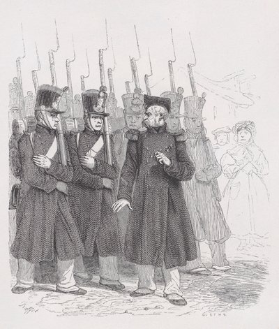 Der alte Korporal aus den gesammelten Werken von Béranger, 1836 von Auguste Raffet