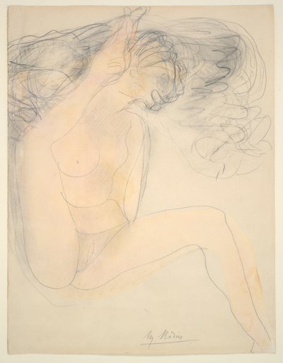 Nackt - Ferse am Ohr von Auguste Rodin