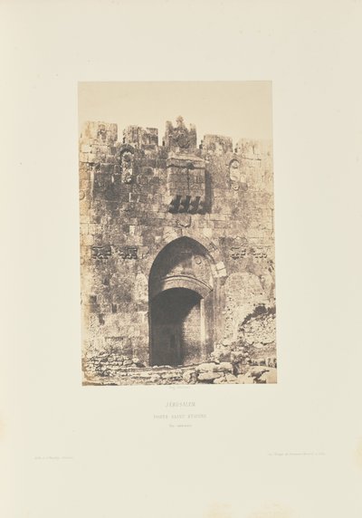 Jerusalem. Stephanstor. Außenansicht von Auguste Salzmann