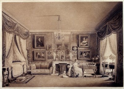 Schlafzimmer der Herzogin von Berry in den Tuilerien von Auguste Simon Garneray