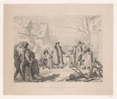 Ludwig XVI. besucht ein armes Viertel von Auguste Thomas Marie Blanchard