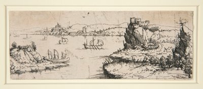 Landschaft mit Fluss von Augustin Hirschvogel