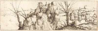 Landschaft mit einem See von Augustin Hirschvogel