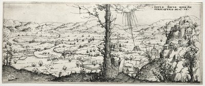 Landschaft mit der Bekehrung des Saulus, 1545 von Augustin Hirschvogel