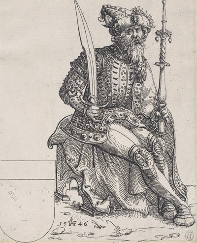 Maximilian I., aus Herberstain, Rerum Moscoviticarum Commentarii, 1546 von Augustin Hirschvogel