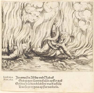 Nadab und Abihu von Augustin Hirschvogel