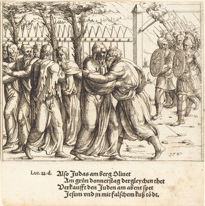 Der Kuss des Judas von Augustin Hirschvogel