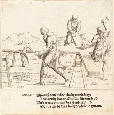 Die Vorbereitung des Kreuzes von Augustin Hirschvogel