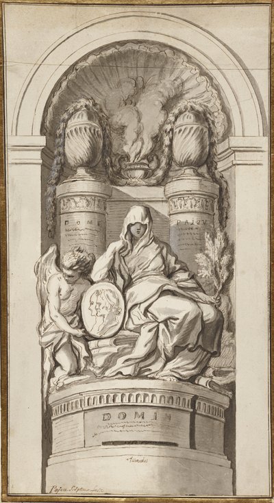 Studie für ein Grabdenkmal, 1750 von Augustin Pajou