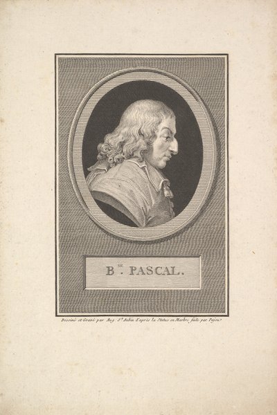 Porträt von Blaise Pascal, 1802 von Augustin de Saint Aubin