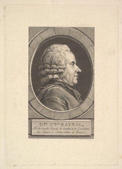 Porträt von Guillaume-Thomas Raynal, 1773 von Augustin de Saint Aubin